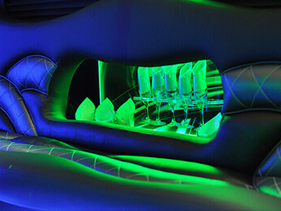 glass holders inside a couch