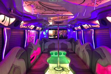 party bus rental interior