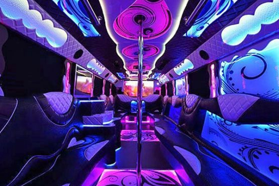 colorful bus interior